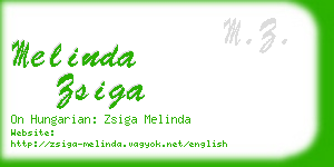 melinda zsiga business card